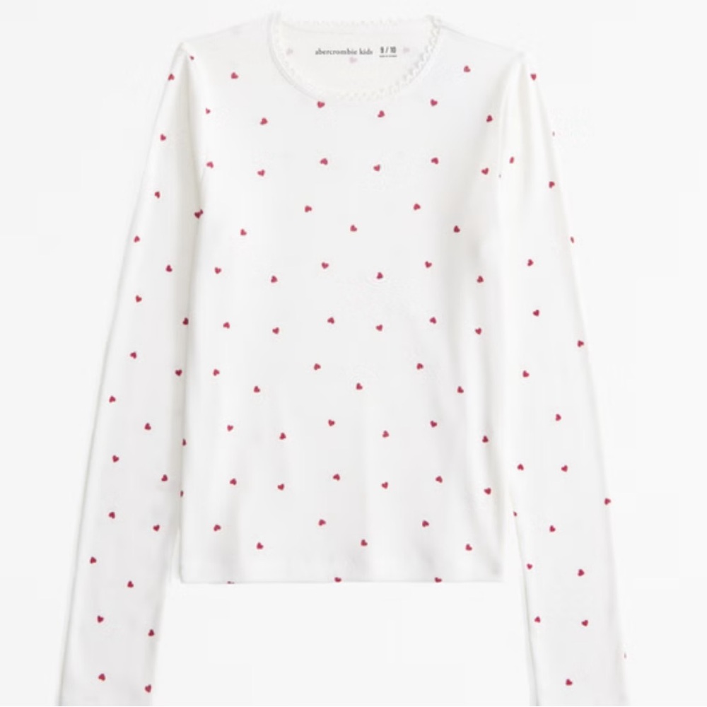 Free w purchase 🥂 Abercrombie Kids White Long-Sleeve Baby Tee